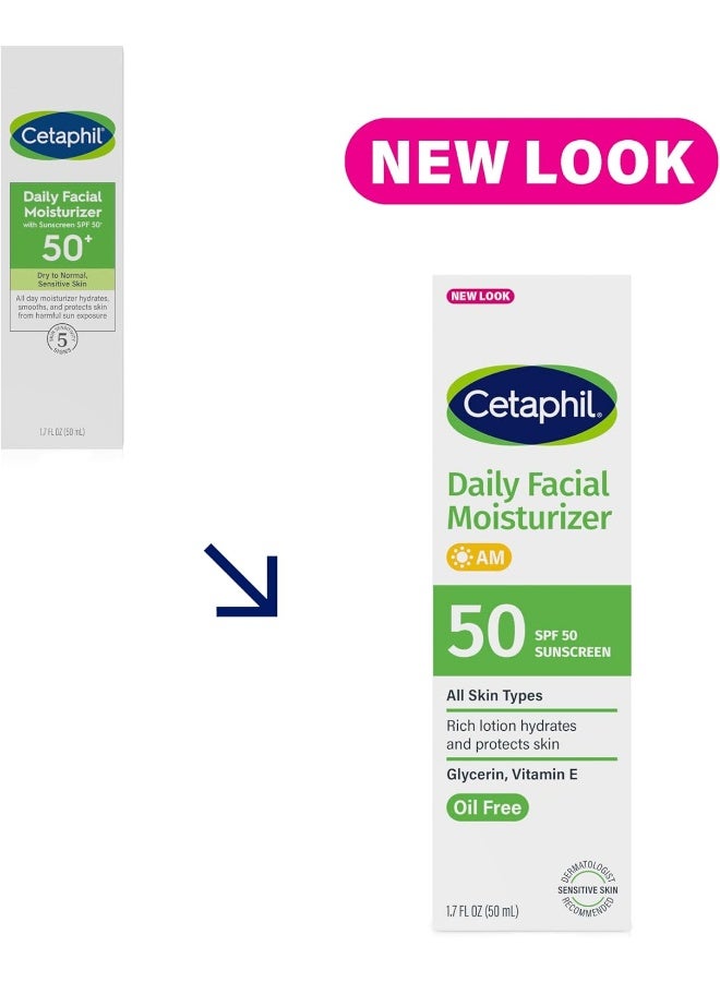 Cetaphil Daily Facial Moisturizer With Sunscreen Spf 50 (50Ml) 50ml - Image 2