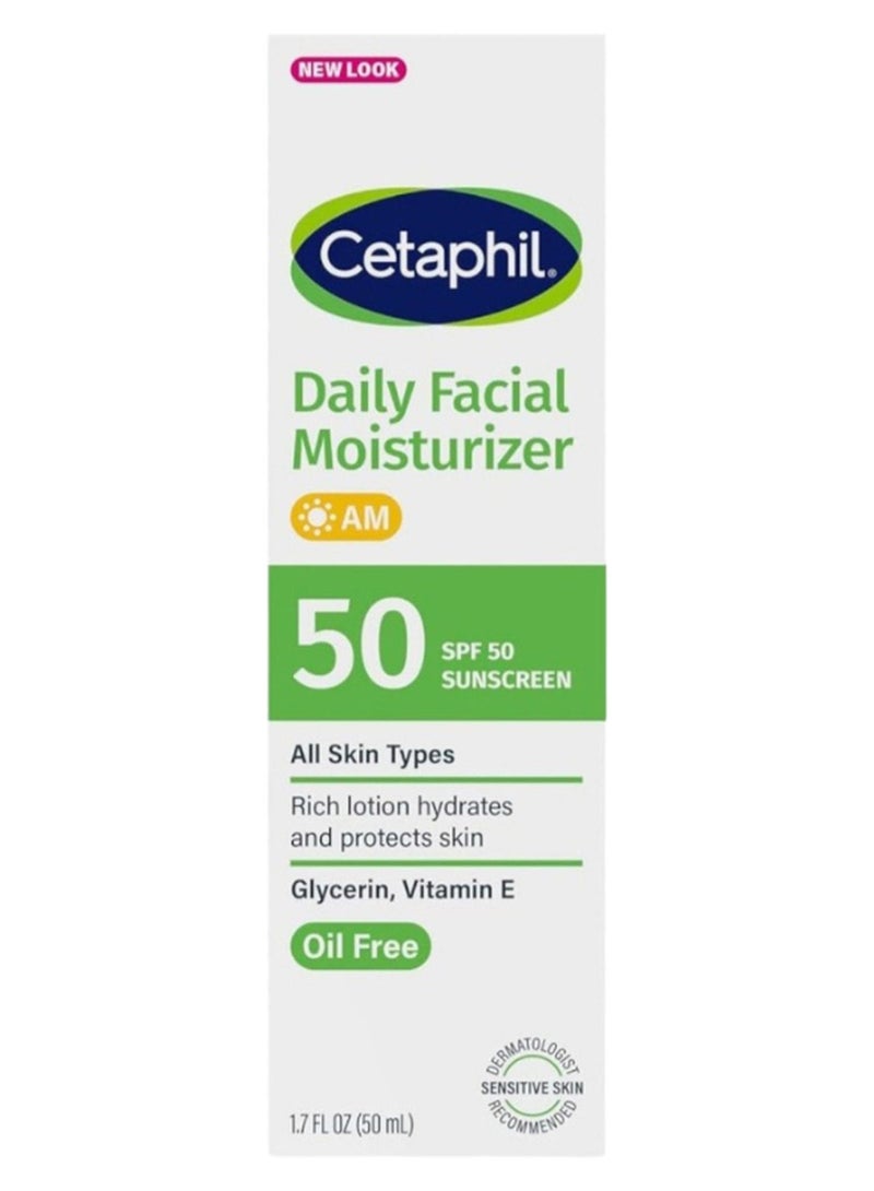 Cetaphil Daily Facial Moisturizer With Sunscreen Spf 50 (50Ml) 50ml - Image 1