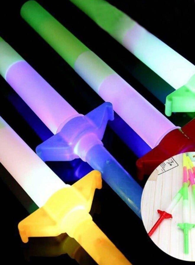 WOLVER Sword Weapon Toys with LED Flashing Lights (Pack of 2) | Light Up Role Play Swords for Kids | Fun Pretend Play Weapons for Boys & Girls | Multicolor LED Toy Swords for Parties & Dress-Up Adventures - Image 5
