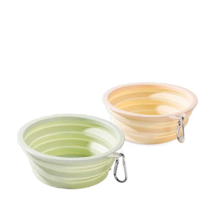 Collapsible 350 ml Silicone Pet Bowl Portable with Design Travel Design and Silicone Build for dogs cats walks and outdoor feeding Yellow finish - Image 3