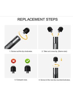 Generic "Multi-Function Touch Tablet Pen - Compatible with Samsung phones, Apple iPad, Huawei Tab, Oppo, Realme, Xiaomi, Lenovo, and iPhone, as well as iOS and Android systems and laptops. It supports palm rejection and is ideal for tablets and smartphones. Compatible with devices such as iPhone 15 Pro Max/11 Pro/12 Pro/13/14/6/7 Plus/X Max, Samsung S21/S22/S23/S24 Ultra/Note 9/10 Plus, and tablet devices like MatePad 11, Xiaomi Pad 11/10.4/6, and iPad A6/A7/A8/A9 - perfect for high school tablets."  - Image 3
