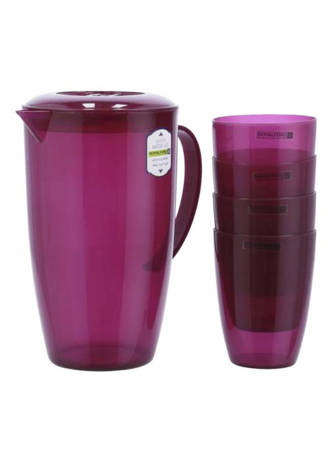 Royalford 2L Wafer Water Jug With 4Pcs 500Ml Cups Assorted Colors - Image 2