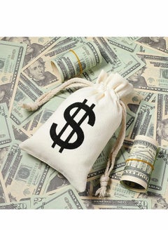Excefore Money Bags Prop 12 Pcs, 6.3 x 9 Inches Money Bag Dollar Money Bag Costume Sign Carrying Sack for Toy Party Favor, Bank Cowboy Cosplay Theme Party  - Image 4