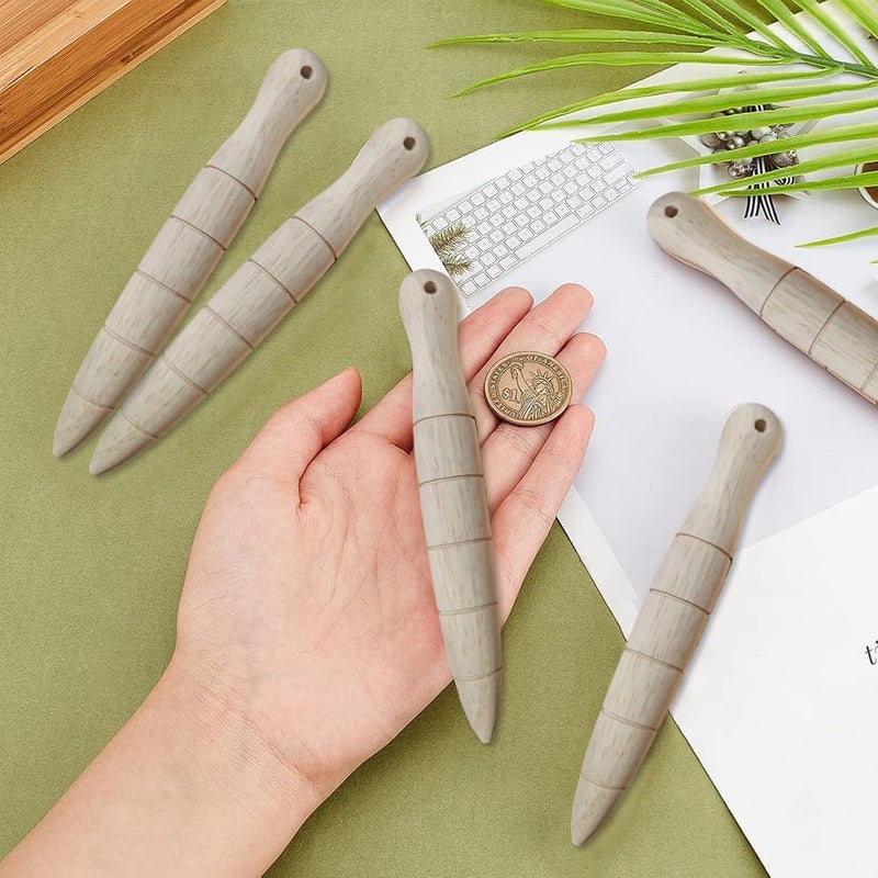 CHGCRAFT 5Pcs Wooden Plant Dibber Wood Garden Dibber seedsDibbler Dibber Bulb Seedling Planting Tools Gardeners Planting Tool for Seedlings - Image 3