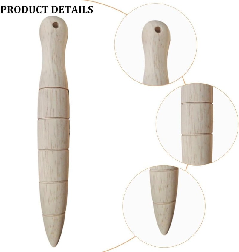 CHGCRAFT 5Pcs Wooden Plant Dibber Wood Garden Dibber seedsDibbler Dibber Bulb Seedling Planting Tools Gardeners Planting Tool for Seedlings - Image 4