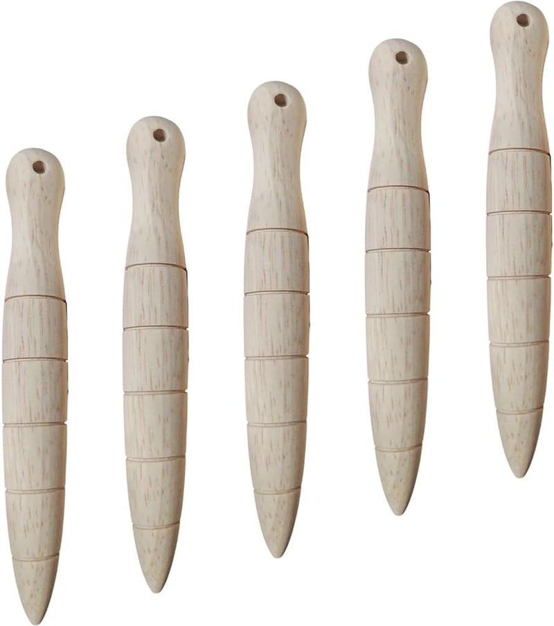 CHGCRAFT 5Pcs Wooden Plant Dibber Wood Garden Dibber seedsDibbler Dibber Bulb Seedling Planting Tools Gardeners Planting Tool for Seedlings - Image 1
