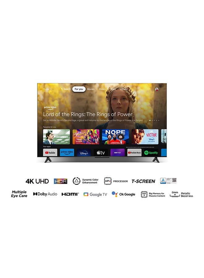 تي سي إل تلفاز جوجل 50 بوصة 4K HDR مع شاشة بدون حواف سوداء 50V6B - Image 4