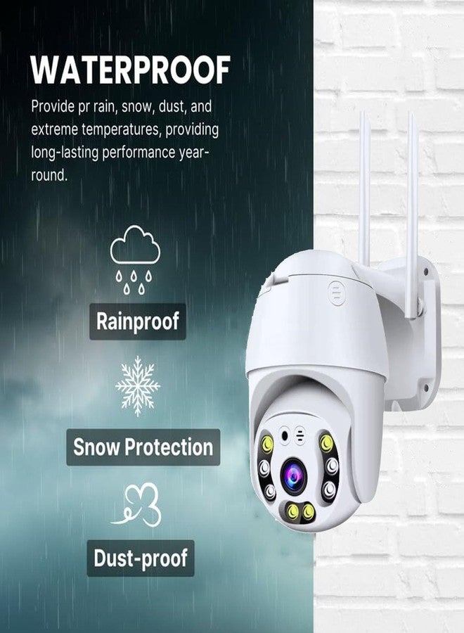 COUNTRYCAM كاميرا مراقبة خارجية ذكية لاسلكية بتقنية الواي فاي من COUNTRYCAM بدقة 5 ميجابكسل | رؤية ليلية ملونة | صوت ثنائي الاتجاه | تتبع الحركة | وضع التجوال | مقاومة للماء والغبار بمعيار IP66 | تدعم بطاقة ذاكرة مايكرو SD بسعة 128 جيجابايت (غير مرفقة) - Image 5