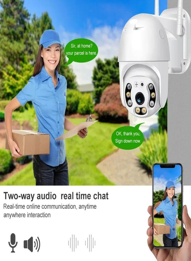 COUNTRYCAM كاميرا مراقبة خارجية ذكية لاسلكية بتقنية الواي فاي من COUNTRYCAM بدقة 5 ميجابكسل | رؤية ليلية ملونة | صوت ثنائي الاتجاه | تتبع الحركة | وضع التجوال | مقاومة للماء والغبار بمعيار IP66 | تدعم بطاقة ذاكرة مايكرو SD بسعة 128 جيجابايت (غير مرفقة) - Image 4