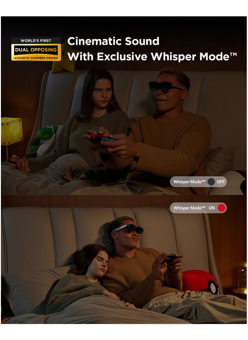 راي نيو RayNeo Air 3s AR/XR Smart Glasses - 4 Speakers, 201" 120Hz FHD OLED Display, Binge-Watcher/Gamer Glasses for iPhone 16/15 series, iPad.  - Image 3