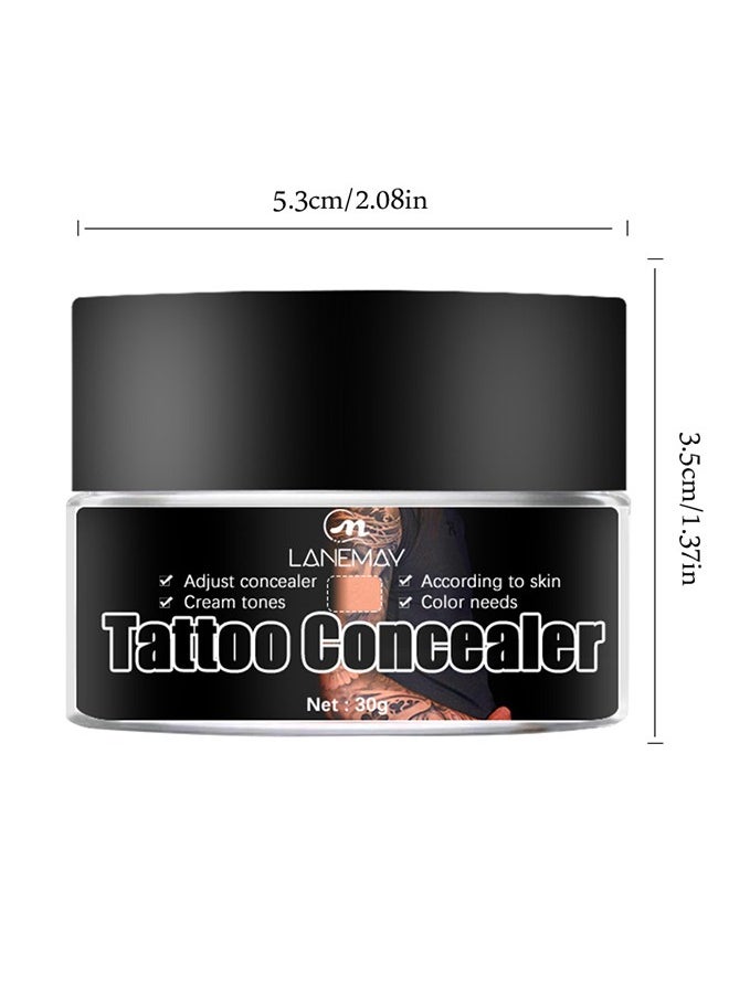 LANEMAY - Tattoo Concealer，Tattoo Concealer Smudge Resistant Skin Perfecting Long Lasting Body Foundation-30g - Image 1