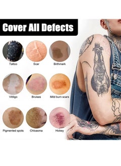 LANEMAY Tattoo Concealer，Tattoo Concealer Smudge Resistant Skin Perfecting Long Lasting Body Foundation-30g  - Image 3