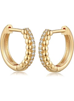 Mevecco Women Huggie Hoop Earrings Gold Ear Stud Cuff 14K Gold Filled Small Boho Beach Simple Delicate Handmade Hypoallergenic Jewelry Gift  - Image 1