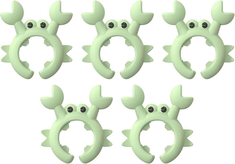 Green Silicone Holder Set For Spoons And Spatulas 5 Piece Kitchen Tool Rack Practical Gadget - Image 5