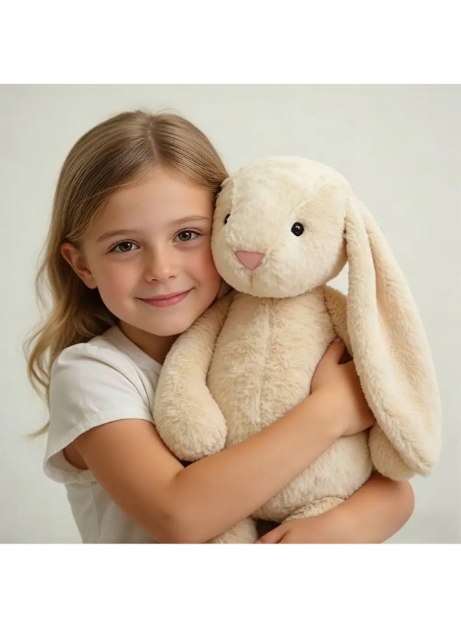 Unisex Soft Cotton Long Ear Stuffed Rabbit Plush Toy, Easter Bunny - Image 1