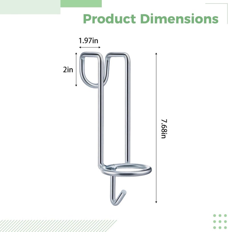 Heavy-Duty 4 Pcs Horse Water Bucket Hooks, No-Drill Portable Metal Hanger, 7.7 in Stall Accessories for Equestrians - Image 3