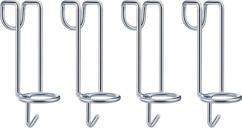 Heavy-Duty 4 Pcs Horse Water Bucket Hooks, No-Drill Portable Metal Hanger, 7.7 in Stall Accessories for Equestrians - Image 1