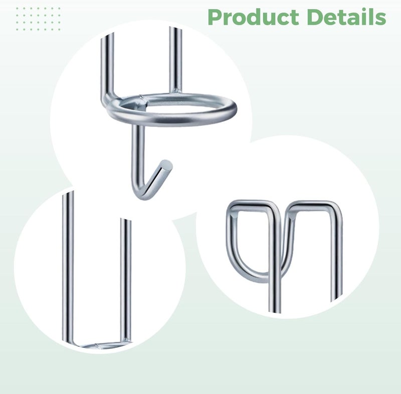 Heavy-Duty 4 Pcs Horse Water Bucket Hooks, No-Drill Portable Metal Hanger, 7.7 in Stall Accessories for Equestrians - Image 4