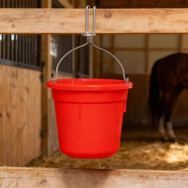 Heavy-Duty 4 Pcs Horse Water Bucket Hooks, No-Drill Portable Metal Hanger, 7.7 in Stall Accessories for Equestrians - Image 5