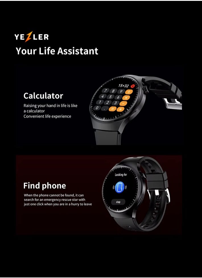 Yezler 8-in-1 Smart Watch with AI Voice Assistant, 7 Interchangeable Straps - Fitness Tracker, Heart Rate Monitor, Blood Pressure, Sleep Tracker, Waterproof, Touchscreen, Compatible with iOS & Android - Multi-Strap Smartwatch for Men & Women  - Image 5