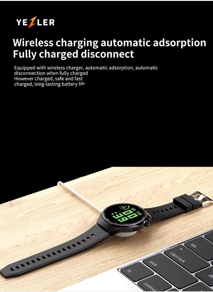 Yezler - 8-in-1 Smart Watch with AI Voice Assistant, 7 Interchangeable Straps - Fitness Tracker, Heart Rate Monitor, Blood Pressure, Sleep Tracker, Waterproof, Touchscreen, Compatible with iOS & Android - Multi-Strap Smartwatch for Men & Women - Image 1