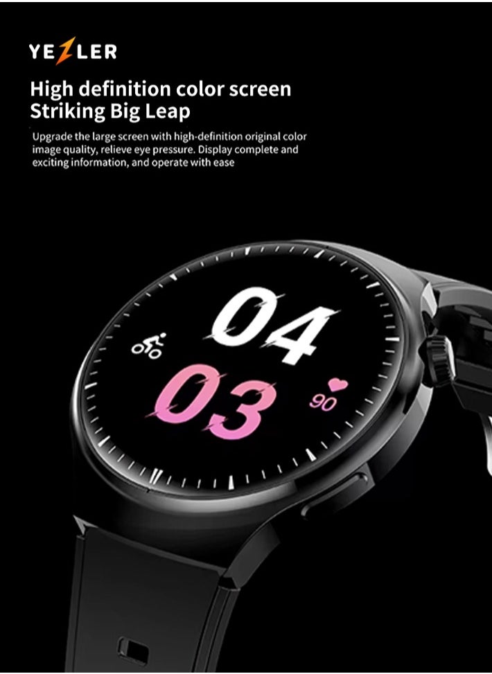 Yezler 8-in-1 Smart Watch with AI Voice Assistant, 7 Interchangeable Straps - Fitness Tracker, Heart Rate Monitor, Blood Pressure, Sleep Tracker, Waterproof, Touchscreen, Compatible with iOS & Android - Multi-Strap Smartwatch for Men & Women  - Image 4