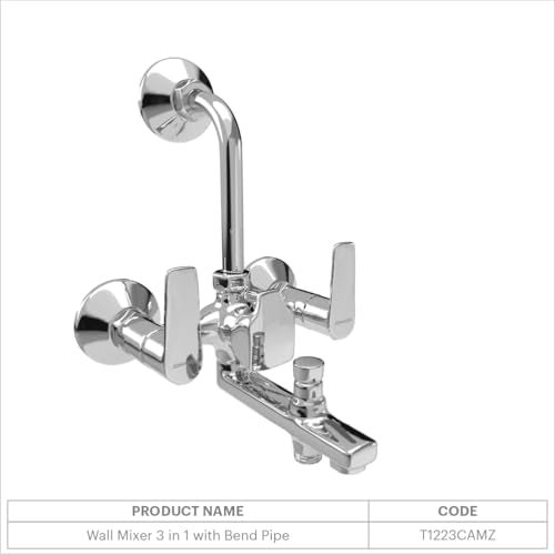 Johnson Bathrooms Johnson Arctic Wall Mixer 3 in 1 with Bend Pipe Kit| Bathroom Tap, Mixer Tap, Wall Mixer, Kitchen Faucet| Provision for Hot & Cold Water|10-Year Warranty - Image 5