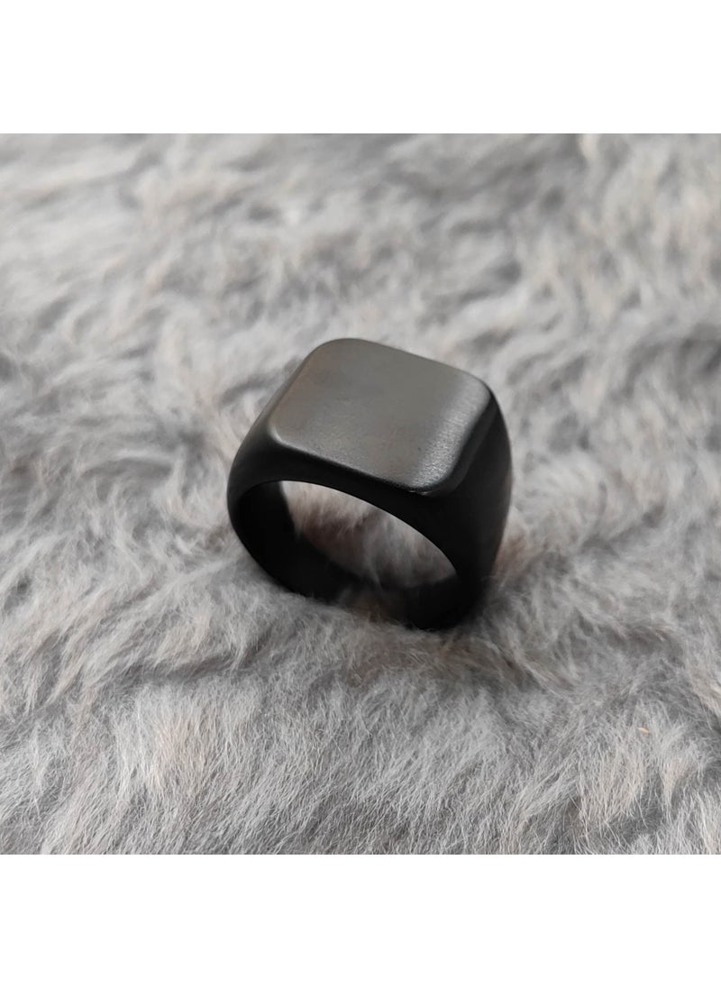 Matte Black Men's Steel Ring Dr98 - pzsku/Z2BF58B43CDB57020B4C7Z/45/_/1726145836/e52a54c0-70ea-44c6-831c-00c81fd50aae