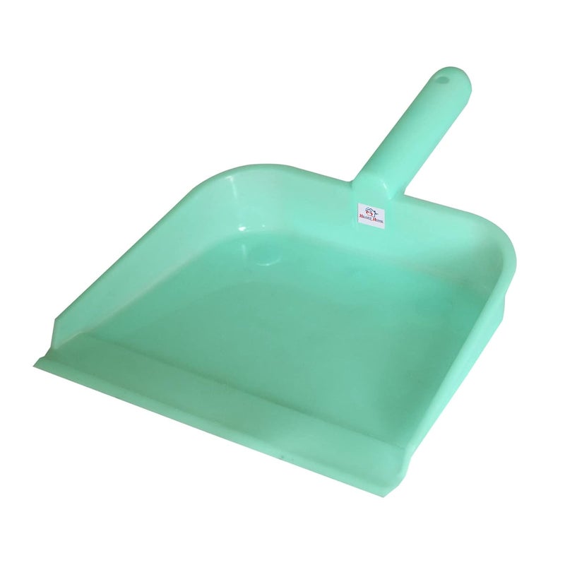 Kuber Industries Heart Home Plastic Lightweight 10 Dustpan with Comfort Grip Handle for Easy Sweep Broom Pack of 3 Pink Green Light Pink - Image 3