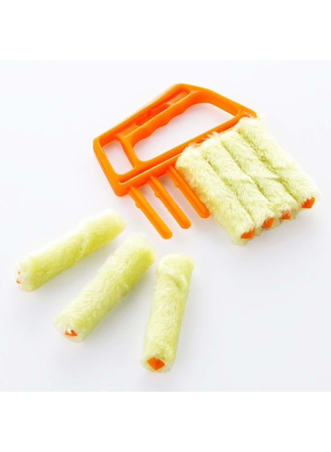 Setaria Viridis 2 Pcs blind cleaner Washable Window Dusting Cleaner Tool Mini Blind Duster Brush Dust Clean Venetian Blind Brush Window Air Conditioner Duster Dirt With 7 Slat Handheld Household Kitchen Cleaning - Image 3