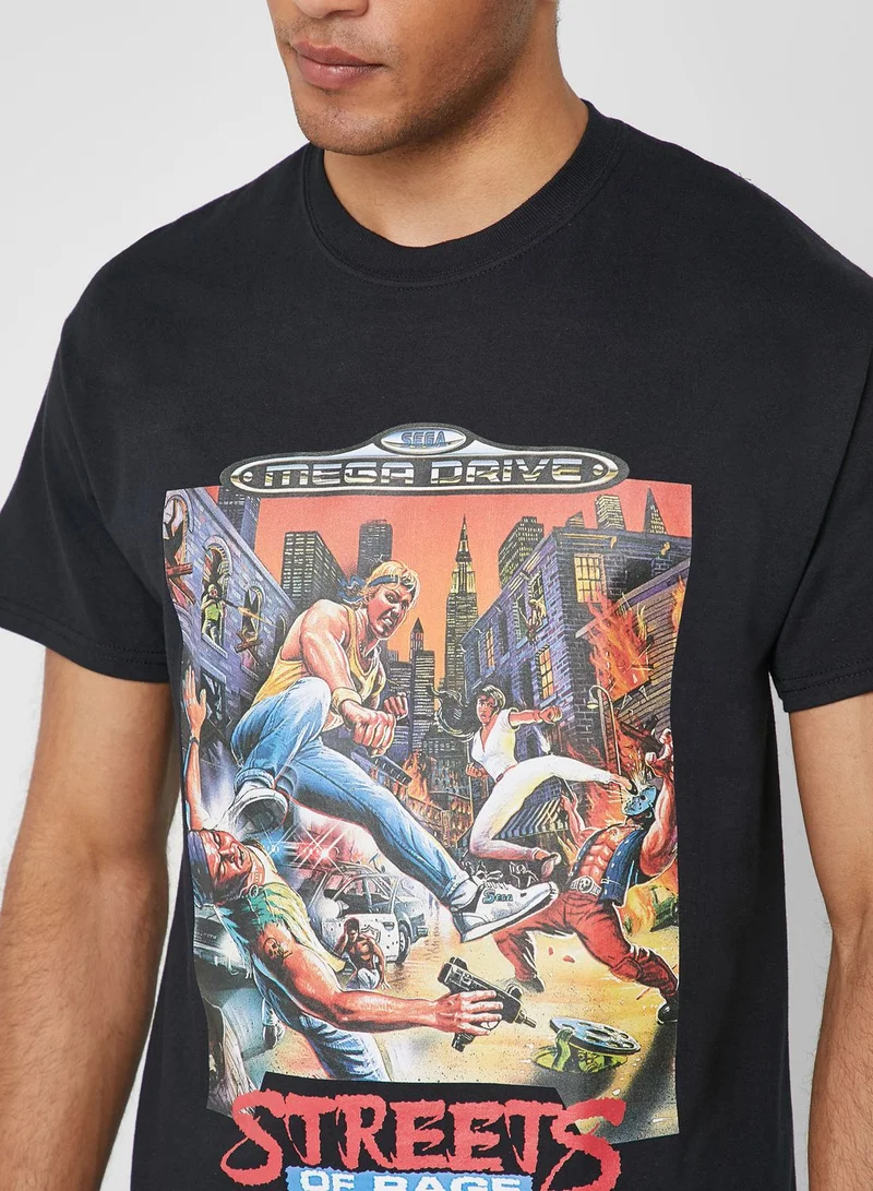 NEW LOOK Streets Of Rage Graphic Crew Neck T-Shirt