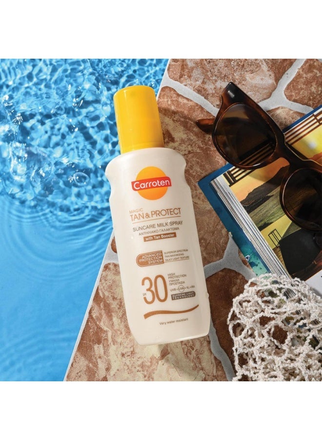 Carroten Protect & Tan Suncare Spf 30 Body Milk Spray Water Resistant 200 ML - Image 4