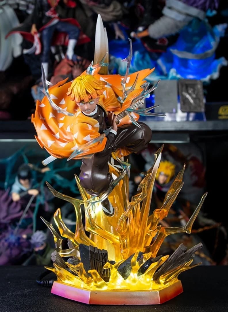 Agatsuma Zenitsu Thunderbolt, Demon Slayer Figure, Twin-Headed Sculpture, 35cm/13.77inch, Anime Figure Statue, Exquisite Anime, PVC, Action Figure, Model Toy Collectible, Home Decor Gift - Image 2