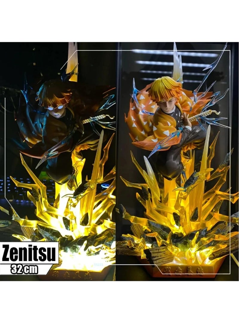 Agatsuma Zenitsu Thunderbolt, Demon Slayer Figure, Twin-Headed Sculpture, 35cm/13.77inch, Anime Figure Statue, Exquisite Anime, PVC, Action Figure, Model Toy Collectible, Home Decor Gift - Image 5