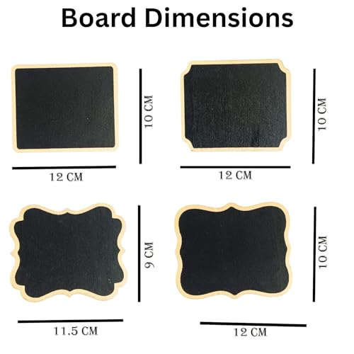 GOLD LEAF Mini Chalkboard with Stand – Small Wooden Easel Blackboards with Chalk, Erasable Tabletop Signs for Weddings, Parties, Buffet, Restaurant, and Special Event Decoration (Pack of 2Pcs) - Image 4