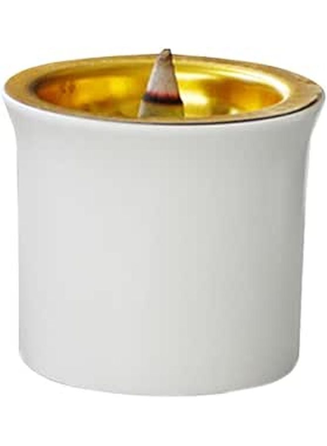 White Matte Ceramic Incense Burner Aromatherapy Censer Home Desktop Decor - Image 1