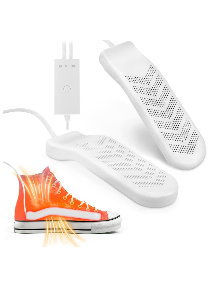 SOLARAE مجفف أحذية كهربائي، مجفف أحذية التزلج المحمول مزيل الروائح مع مؤقت 3/6/9 ساعات سخانات أحذية دافئة USB تقضي على الروائح الكريهة لفصول الأمطار والسفر في الشتاء - Image 1