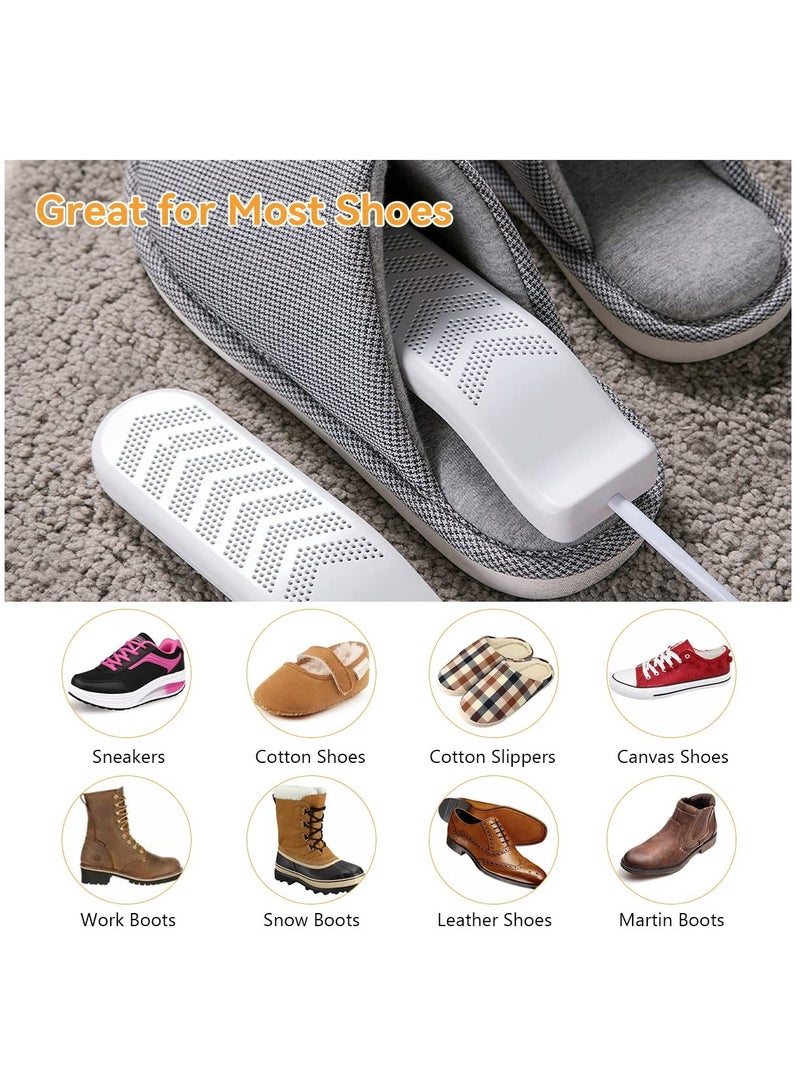 SOLARAE مجفف أحذية كهربائي، مجفف أحذية التزلج المحمول مزيل الروائح مع مؤقت 3/6/9 ساعات سخانات أحذية دافئة USB تقضي على الروائح الكريهة لفصول الأمطار والسفر في الشتاء - Image 2