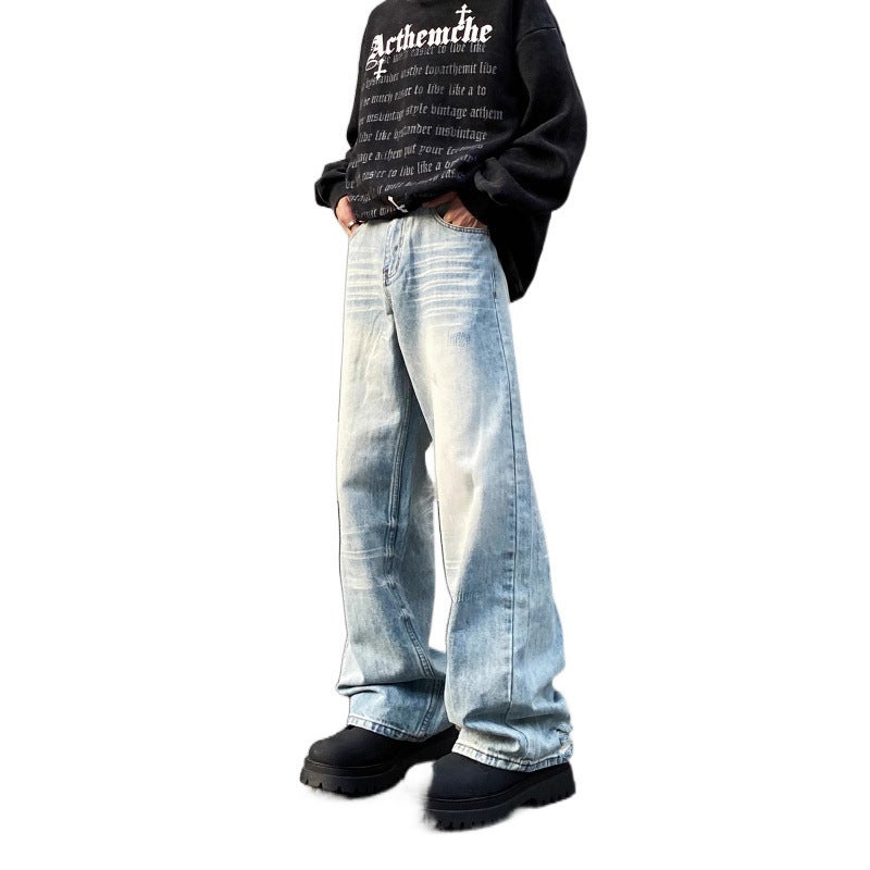 Unisex Classic Denim Jeans Loose Fit Daily Outdoor Wear - Image 5