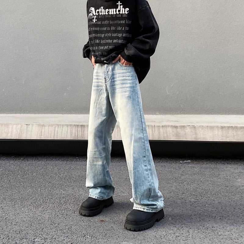 Unisex Classic Denim Jeans Loose Fit Daily Outdoor Wear - Image 2