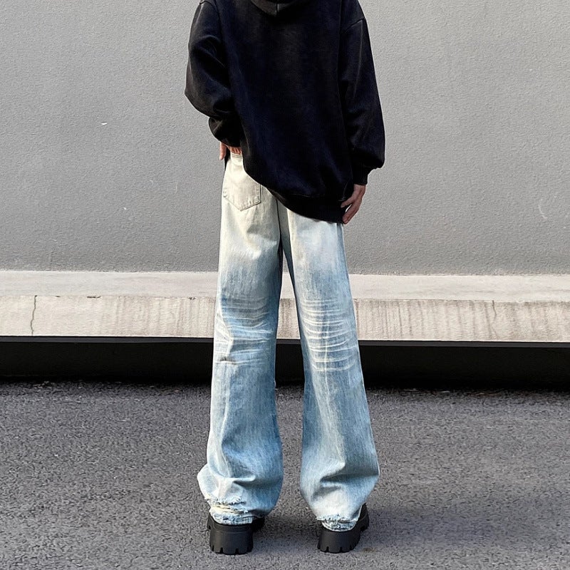 Unisex Classic Denim Jeans Loose Fit Daily Outdoor Wear - Image 4