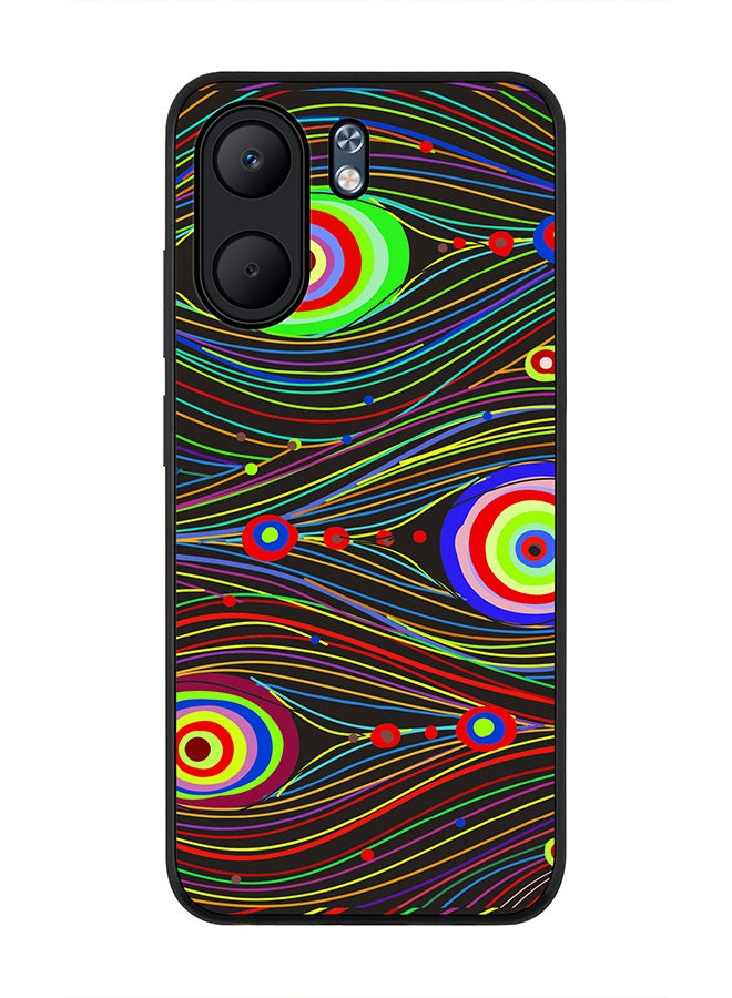 For Oppo A5x 5G / A5x 4G Case,Slim fit Camera Protection, Shockproof Thin Phone cover  - Peacock Eyes