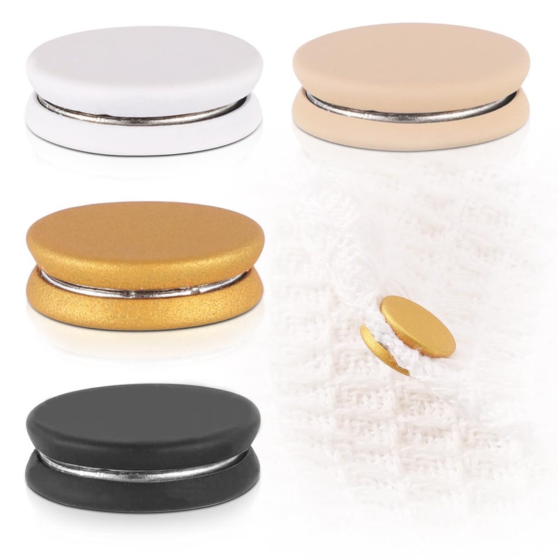 4pcs Strong Magnetic Hijab Pins Oblate Style Hijab Magnets MultiUse NoSnag Scarf Clasp Pinless Brooch for Women Girls Clothes Matte 1