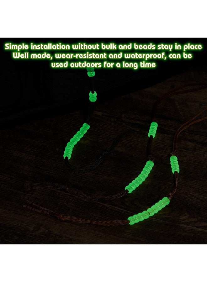 Lewtemi 3 Pieces Pace Beads Cord Beads Pace Counter For Camping Hiking Outdoor Accessories 3 Colors 9 Inches In Length (Green Glow In The Dark) - Image 4