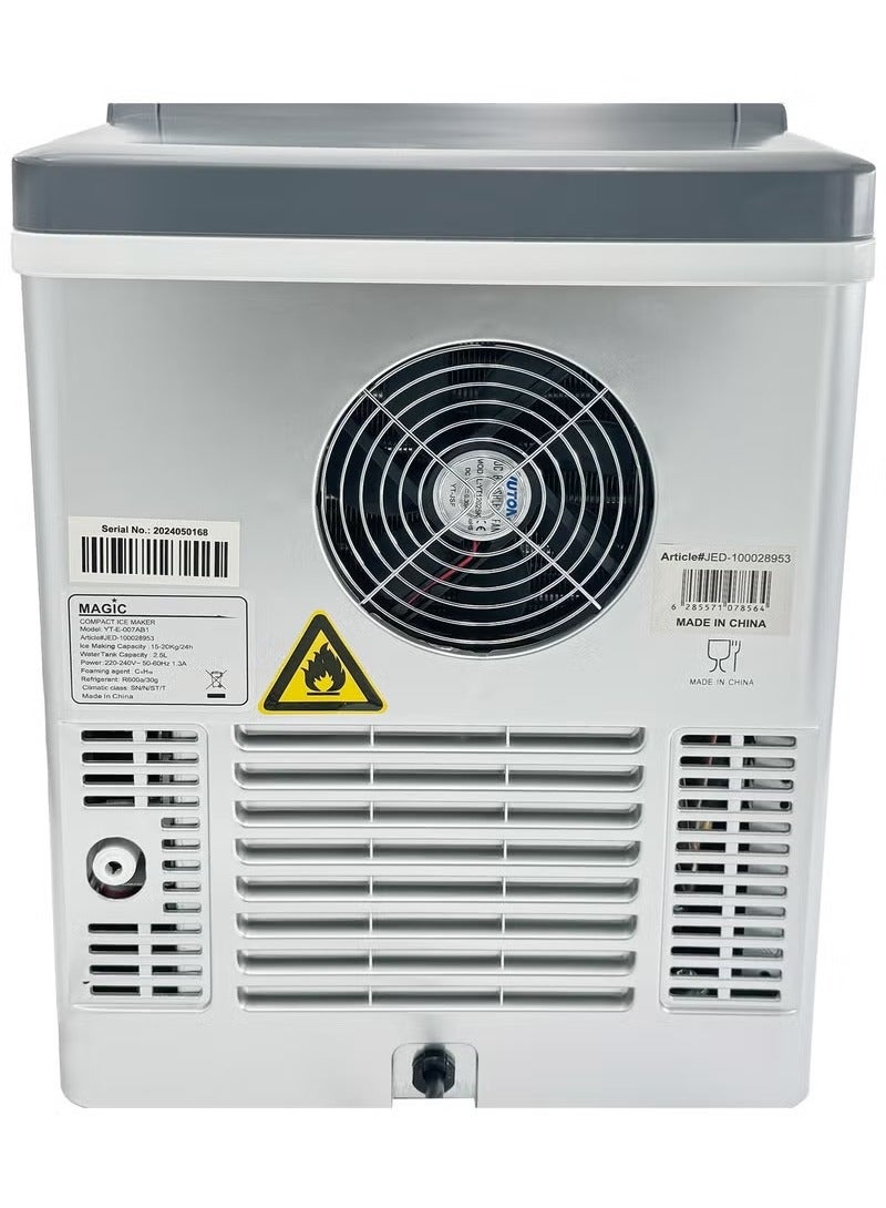 Magic Ice Maker Machine for Countertop Compact Ice Cube Maker with Self-Cleaning Function 15KG/24H 24 Cubes Ready in 13-25 Mins LCD Display Water Recycling System Ice Scoop and Basket - Image 5