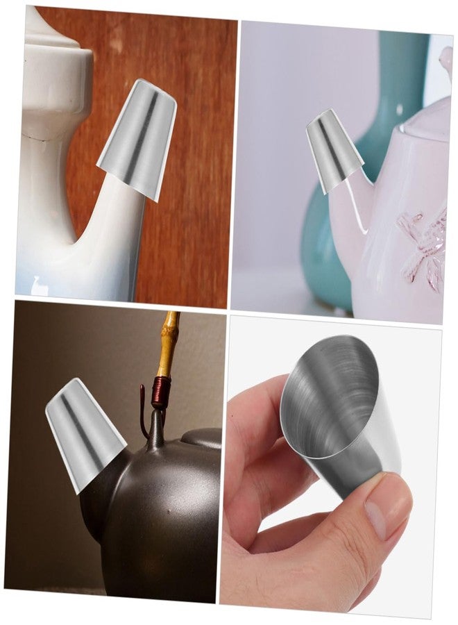 CONGARTENO 6-Pack Tea Kettle Spout Covers Replaceable Teapot Spout Cap Replacement Stainless Steel Tea Kettle Protective Cap Fits Most Teapots - Image 5