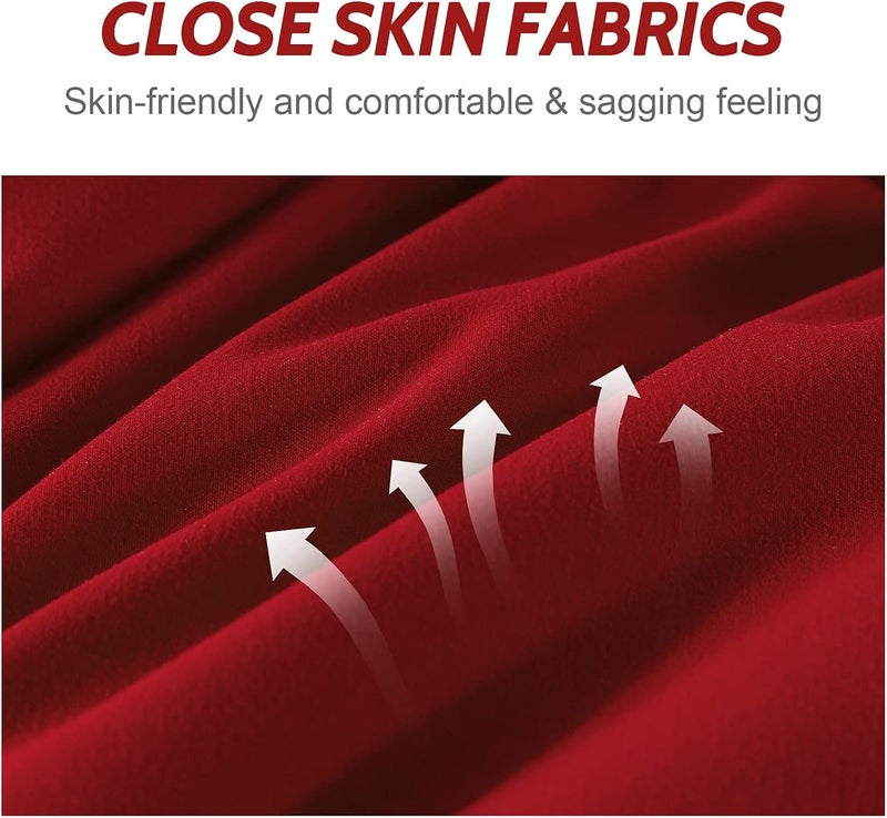 Decroom Lightweight Full Comforter Set with 2 Pillow Sham - 3 Pieces Set - Quilted Down Alternative Comforter/Duvet Insert for All Season - Red/Black - Full Size - Image 5