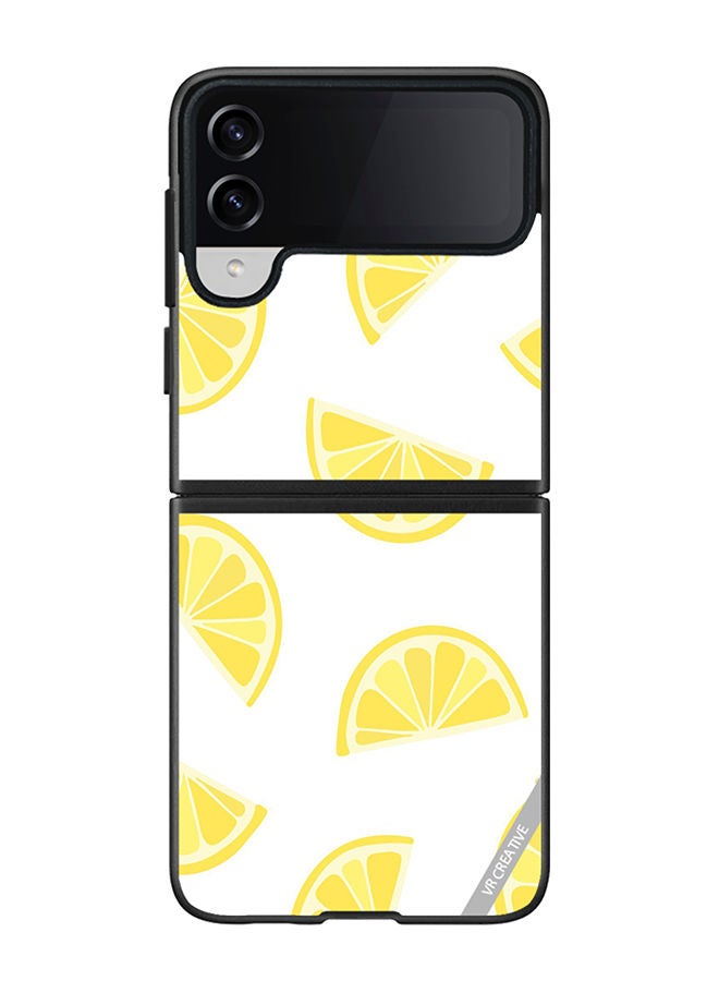VR CREATIVE Protective Case Cover For Samsung Galaxy Z Flip4 Lemonie Design Multicolour - Image 1