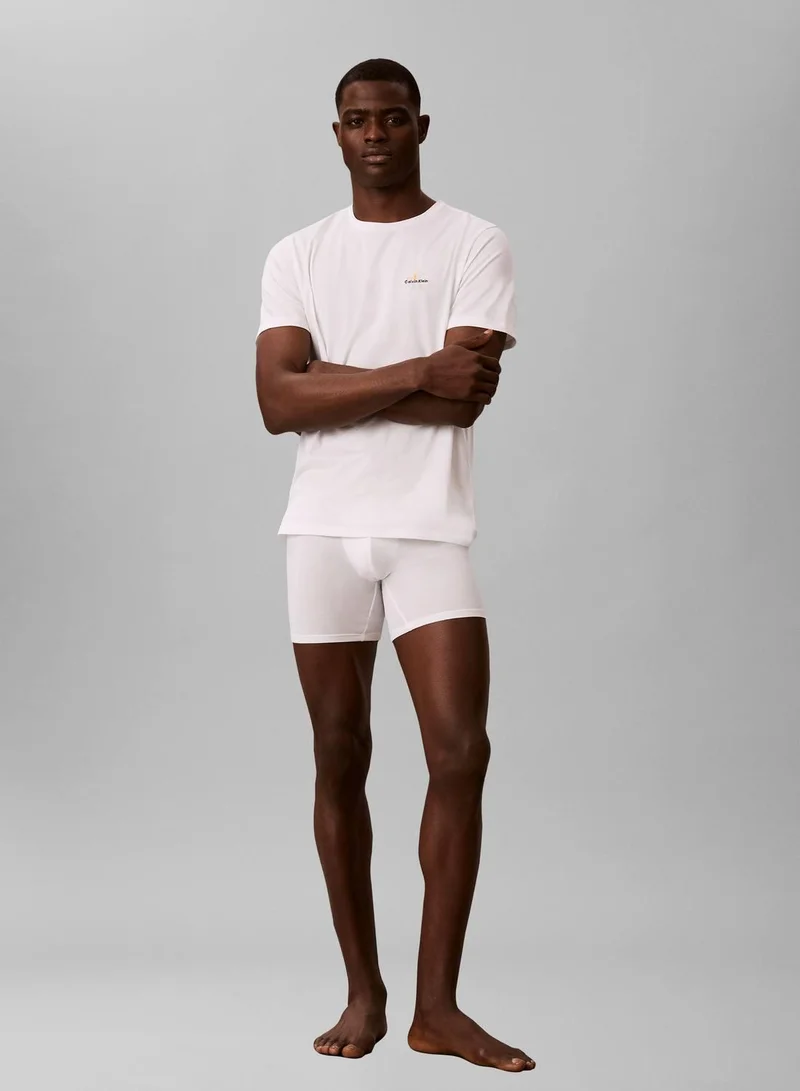 CALVIN KLEIN Classic White Lounge T-Shirt - Cotton Classics Pride for Men | Best Price UAE