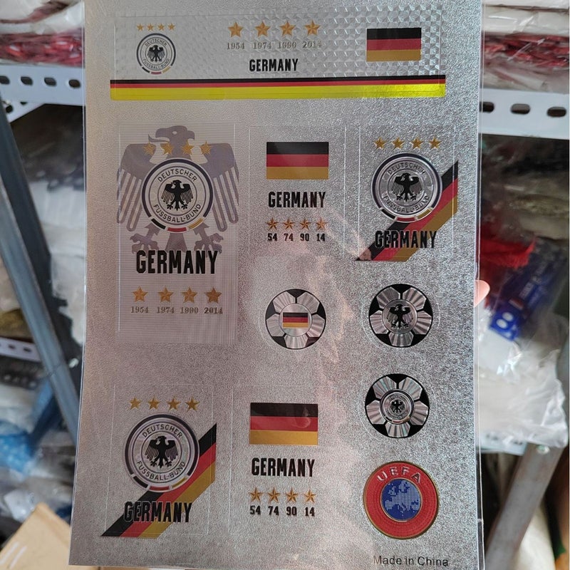 A4 Sticker Football Fan Decal*2PCS